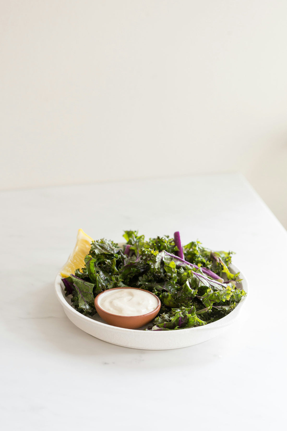 Fresh green vegetable salad supporting gut health