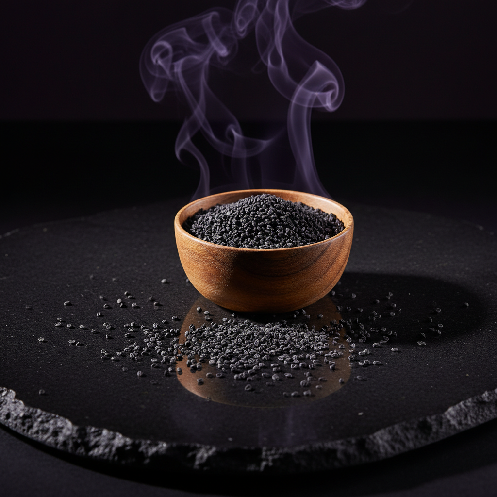 Black Seed Flat Lay Background