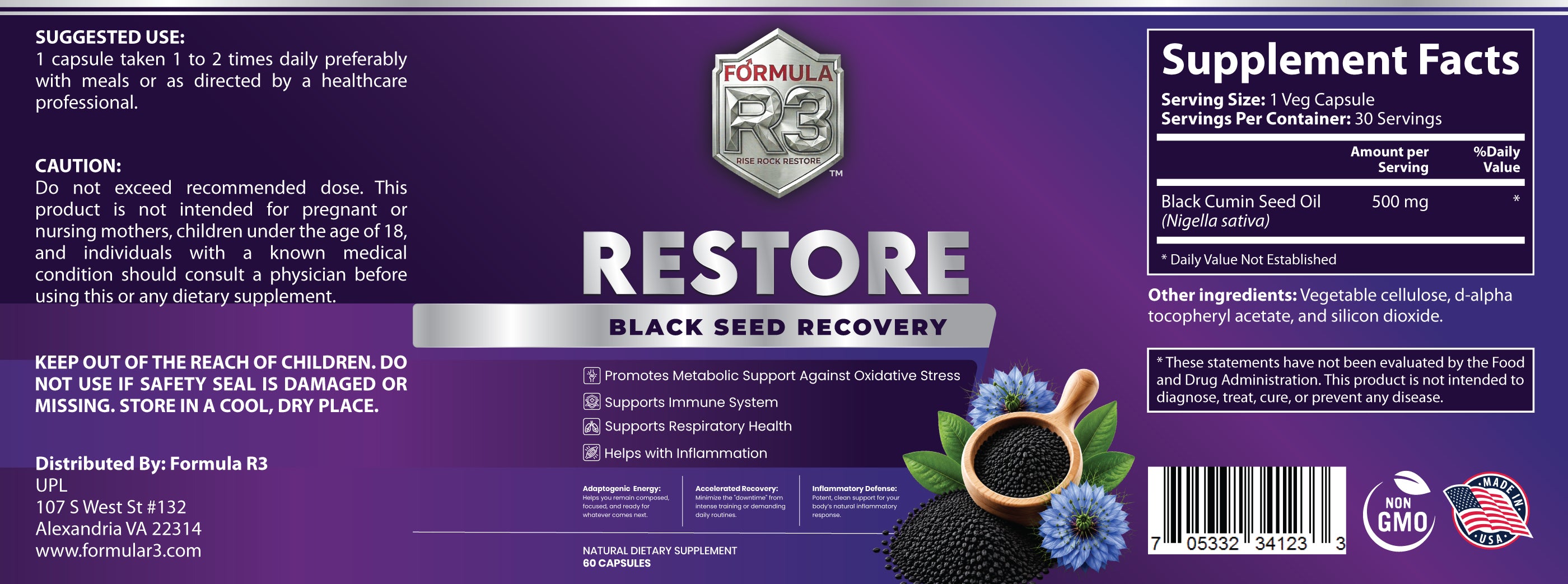RESTORE: Black Seed Recovery